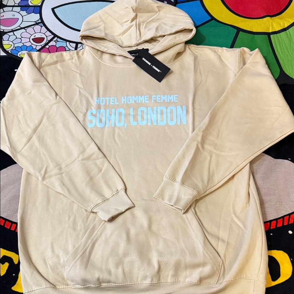 Homme Femme Soho London Tan Hoodie